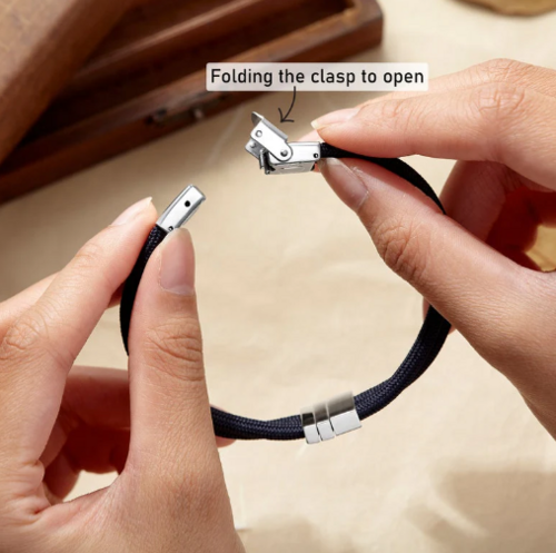 Bracelet en paracorde pour papa personnalisé avec les prénoms des enfants